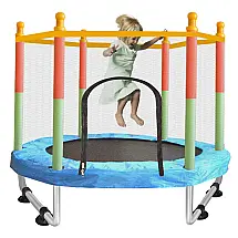 Cama Elastica Infantil com Diâmetro e Rede de Proteção para até 60 kg, SZBOB, Azul