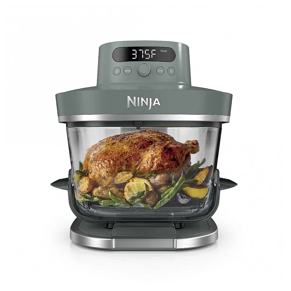 Fritadeira a Ar Ninja Crispi Pro AS101DG Vidro 6-em-1 Cinza Chumbo 110V