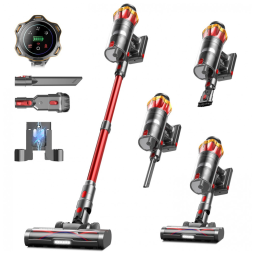 Aspirador de Pó Sem Fio MOHOMO Nova V5, 600W 50KPa 70Min de Limpeza Contínua, Filtro HEPA, Tela OLED Touch, Escova Anti-Emaranhado