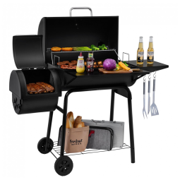 Churrasqueira a Carvão com Superfície de Cozimento para Camping, Royal Gourmet CC1830S, Preta