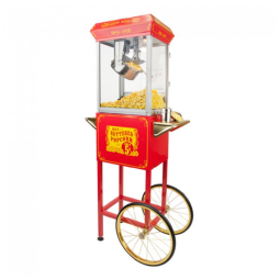 Vintage Pipoqueira Elétrica Portátil em Aço Inoxidável, 110v, FUNTIME FT454CR, Vermelho