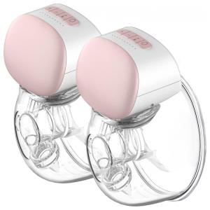 Bomba Tira Leite IKARE Dupla Portátil com 3 Modos, 10 Níveis de Sucção e , Rosa