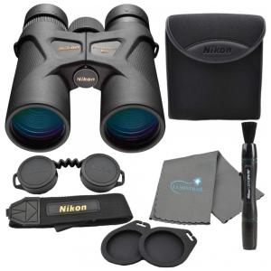 Binóculos 10x42 para Adultos com 4 Acessórios, Nikon Prostaff 3S, Preto