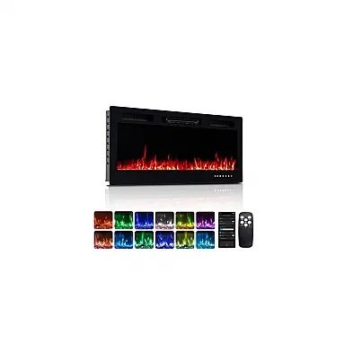 Lareira Elétrica ROVSUN 107x47cm 1400W