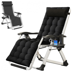 LILYPELLE Cadeira Reclinável Ajustável Gravidade Zero com Apoio de Cabeça, Azul Escuro