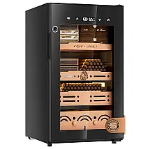 Humidor Elétrico FANKAI Preto Para 600 Charutos com Sistema de Controle de Temperatura e Umidade 75L 240V