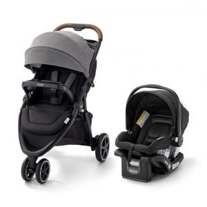 Carrinho de Bebê Travel System com Rodas para Todo Terreno e Suspensão ComfiTech no Assento para Maior Conforto, Graco Outpace LX