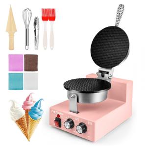 Máquina de Casquinha de Sorvete Popfoodex Prato Antiadesivo 20 cm 1200W 110V