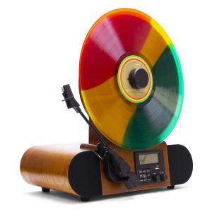 Toca Discos Vinil ical Retro A600L 3 Velocidades com Funções Bluetooth, Rádio, FM, USB, FUSE Rad Vert 4, Marrom
