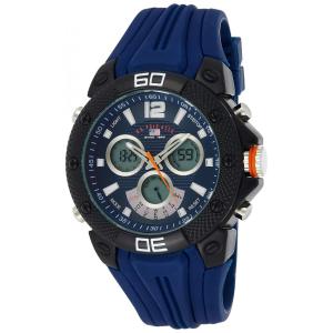 Relógio An Homem Maclino Analógico Digital Qartz Eporte, U.S. POLO ASSN. US9496, Azul Escuro