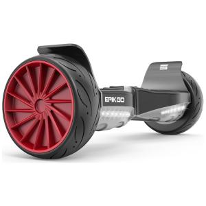 Hoverboard com Luz LED, Alto Falante e Alcance até 19 km para Adultos, 110V 400W, EPIKGO 2016, Cinza e Vermelho