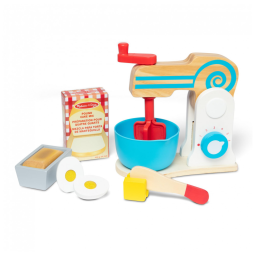 Batedeira de Madeira Infantil com 10 Peças, Divertido e Educativo para Crianças Acima de 3 Anos, Melissa & Doug