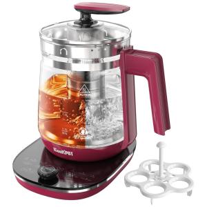 Chaleira Elétrica 2L em Aço Inoxidável com Controle de Temperatura, 110v, ICOOKPOT, Branco