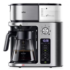 Cafeteira com Temporizador e 7 Opções de Tamanho, 110V 1600W, Braun, Prata