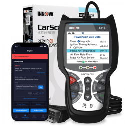 Scanner Automotivo Profissional com Diagnóstico OBD2, 12V, INNOVA 5210, Preto