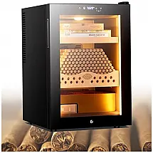 Humidor Elétrico Genérico Preto 50L Controle Inteligente Temperatura Umidade 200-300 Charutos 240V