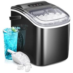 Máquina de Gelo até 11 kg em 24H Portátil, 110v, AGLUCKY, Preto