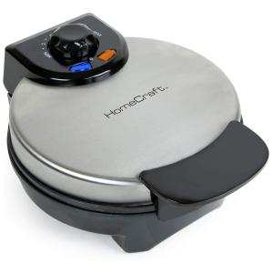 HomeCraft Máquina de Waffle Antiaderente, Aço Inoxidável, 550W, 110v, NOSTALGIA HCRBW7SS, Prateado