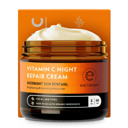 Creme Natural Anti Idade para Rosto e Pescoço com Vitamina C e Vitamina 60 mL, EVE HANSEN, Preto