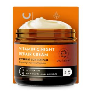 Creme Natural Anti Idade para Rosto e Pescoço com Vitamina C e Vitamina 60 mL, EVE HANSEN, Preto