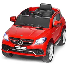 Carrinho, Carro Elétrico Mercedes Benz GLE63S, 1 lugar, 6V, com controle remoto, USB MP3, 2 km por hora, 3 a 6 anos, COSTZON, Vermelho