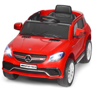 Carrinho, Carro Elétrico Mercedes Benz GLE63S, 1 lugar, 6V, com controle remoto, USB MP3, 2 km por hora, 3 a 6 anos, COSTZON, Vermelho