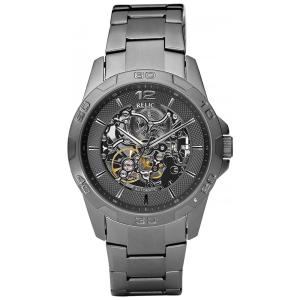 Relógio Masculino Analógico Automático de Aço Inoxidável, RELIC BY FOSSIL ZR11853, Cinza