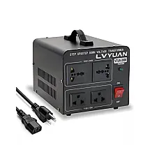 Transformador de Tensão Bidirecional LVYUAN 2000W 110V/220V 4 Tomadas Cobre Puro, Modelo VTUS-2000