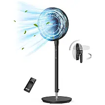 Ventilador de Torre Silencioso com 13 Velocidades, Controle Remoto, 110V 19W, PARIS RHÔNE PE TF009, Preto