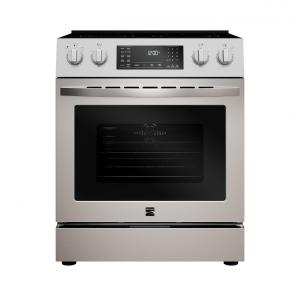 Fogão Kenmore Elétrico com Controle Frontal e 5 Elementos de Cooktop com 7 Opções de Potência de Cozimento, Convecção Real