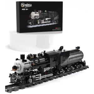 Kit de Construção Trem a Vapor CN5700 com 1136 Peças para Crianças Acima de 8 Anos, Nifeliz, Preto