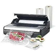 Seladora a Vácuo Automática para Alimentos Secos e Úmidos em Aço Inoxidável com Economizador de Saco, 110V, Wevac, Branco e Preto