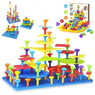 Brinquedo de encaixe pegboard Ggiibro