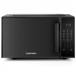Forno micro-ondas de bancada 25L Chefman preto 900W 10 níveis de potência 6 programas automáticos 110V
