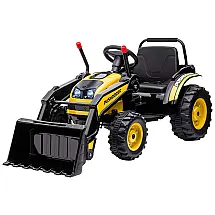 Escavadeira Elétrica Infantil a Bateria 6V com Som Realista, 2 Velocidade e Faróis, Aosom, Amarelo