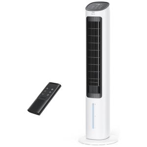 Ventilador 2 em 1 com Ar Frio Evaporativo com 4 Velocidades, 3 Modos e Controle Remoto,110V 50W, Dreo IceWind, Branco