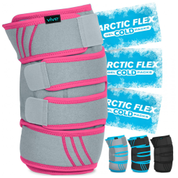 Joelheira a Gel de Compressão para Dor de Artrite, Tendinite, LCA, Lesão Atlética, Osteoartrite, Rosa