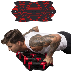 Barra de Apoio para Flexão Multifuncional e Ergonômica, MOULYAN, Vermelho