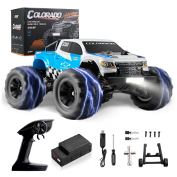Carrinho de Controle Remoto Off Road 4x4 Escala 1:18 para Adultos, Colorado, Azul