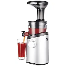Espremedor lento de mastigação H101 Easy Clean prata fosco, HUROM, Branco