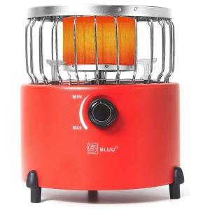 Aquecedor a Gás 2 em 1 Potente 9000 BTU Adequado para ao Ar Livre, BLUU 10004, Vermelho
