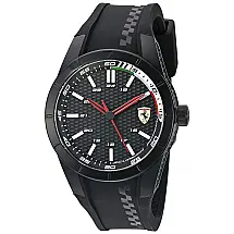 Relógio de Pulso Quartzo Aço Inoxidável Resistente a e Arranhões, FERRARI 0830301, Preto