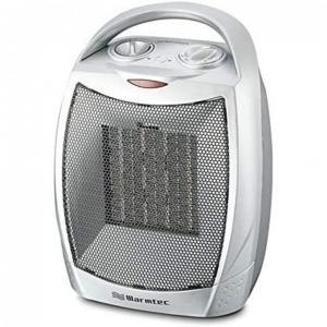 Warmtec 1500W aquecedor cerâmico com alça de transporte ajustável termostato prata 110V