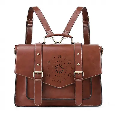 Mochila Vintage de Couro Vegano