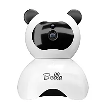 Babá Eletrônica Dockwell Bella Câmera e Áudio com Imagem Nítida e Visão Noturna, Branca Panda