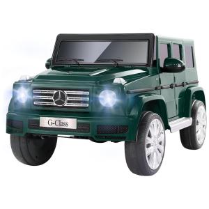 Licensed Carro Elétrico Mercedes Benz G500, 2 lugares, 12V, c, controle remoto, USB MP3, 8 km, h, 3 a 6 anos, Verde