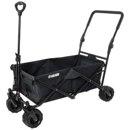 Carrinho Dobrável para Camping e Jardim com barra de Pressão, Capacidade 70kg, Global da TCP, Preto