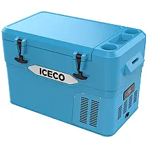 JP42 Mini Geladeira, Cooler Elétrico Portátil, 3 em 1 41 L 12V, azul, ICECO Blue, Azul