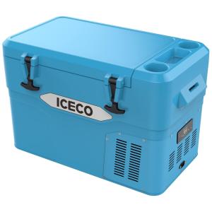 JP42 Mini Geladeira, Cooler Elétrico Portátil, 3 em 1 41 L 12V, azul, ICECO Blue, Azul