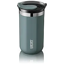 Copo para Café 300 mL Isolado a Vácuo Aço Inox Duplo com Tampa, Cadete, WACACO Octaroma, Azul Celeste